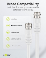 Goobay SAT-antennekabel ( F-stik > F-stik, 15 m