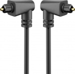 Goobay TOSLINK-kabel 2-fold vinklet og drejeligt 90° TOSLINK-stik > 90° TOSLINK-stik, 1 m