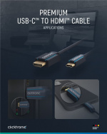 ClickTronic Adapterkabel från USB-C™ till HDMI™ Premiumkabel | USB-C™-kontakt HDMI™-kontakt | 1,0 m | 4K @ 60 Hz