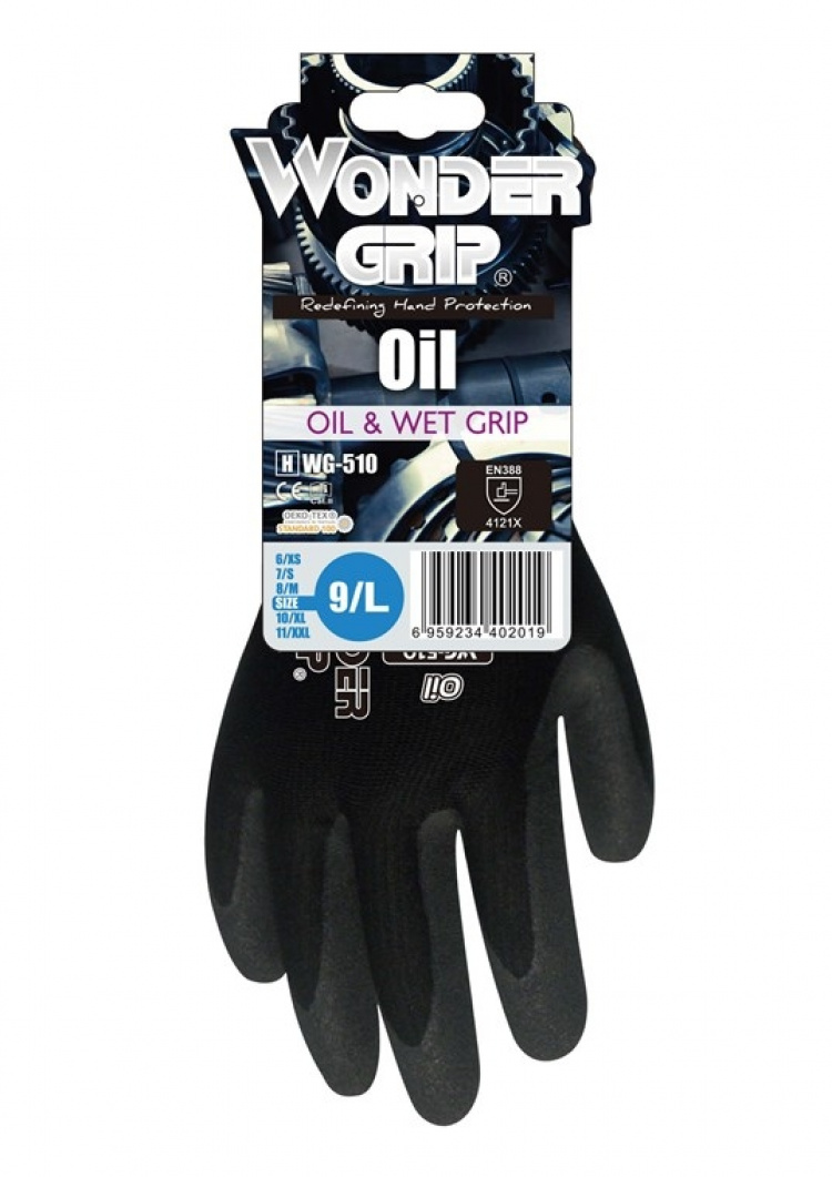 Wonder Grip WG-510 Autoreparationsværksted, Luft- og rumfart, Industriel vedligeholdelse, Præcisionsmontage, Byggeplads, XL/10