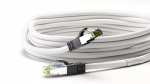 Goobay CAT 8.1 Patchkabel, S/FTP (PiMF), hvid 99,9 % iltfri kobberleder (OFC), AWG 24, halogenfri kabelkappe (LSZH), 0.25 m