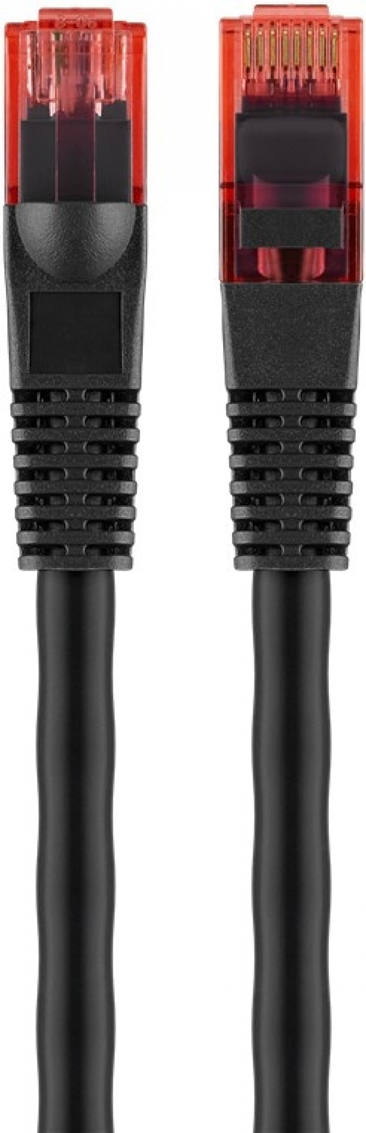 Goobay Udendørs netværkskabel CAT 6, U/UTP, sort kobberleder (CU), dobbelt ydre kappe (PE), 75 m