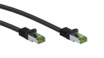 Goobay RJ45 netværkskabel med CAT 8.1 S/FTP råkabel, AWG 26, sort kobberleder, LSZH halogenfri kabelkappe, RJ45-stik (CAT 6A), 7.5 m