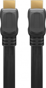 Goobay Højhastigheds HDMI™-kabel Slim med Ethernet HDMI™ stik (type A) > HDMI™-hanstik (type A), 1 m