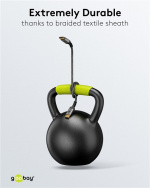 Goobay DisplayPort-kabel, DP 1.4, 1 m, Sharkskin Grey DisplayPort™ stik > DisplayPort™ stik Goobay DisplayPort-kabel, DP 1.4, 1 m, Sharkskin Grey DisplayPort™ stik > DisplayPort™ stik