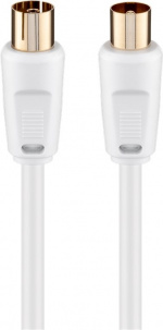 Goobay Antennekabel (80 dB), dobbelt afskærmet guldbelagt, koaksial-stik > koaksial-hunstik (fuldt afskærmet), 5 m