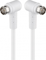 Goobay Vinkelt SAT-antennekabel (80 dB), dobbelt afskærmet F-stik (quick) 90° > F-stik (quick) 90° (fuldt afskærmet), 2.5 m