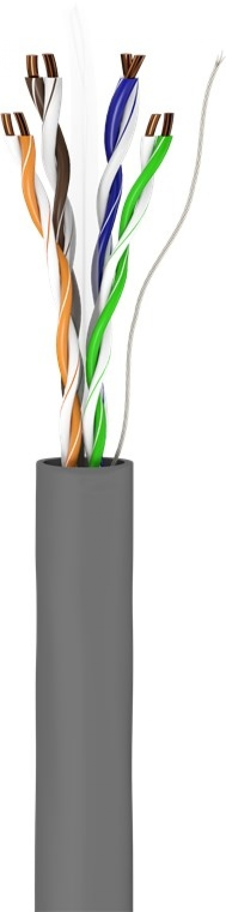 Goobay Netværkskabel CAT 6, U/UTP, grå kobberleder (CU), AWG 23/1 (solid), halogenfri kabelkappe (LSZH), 100 m