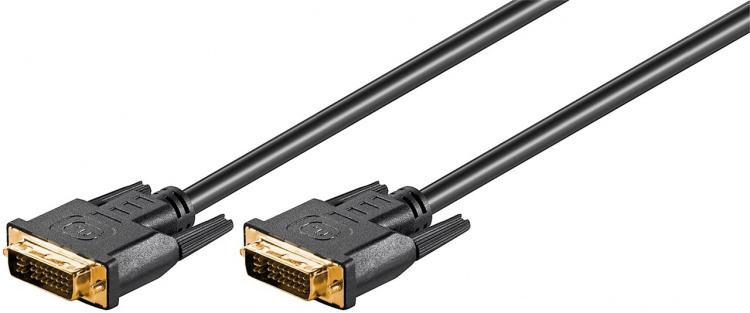 Goobay DVI-I Full HD-kabel Dual Link, forgyldt DVI-I stik dual link (24 + 5 ben) > DVI-I stik dual link (24 + 5 ben), 3 m