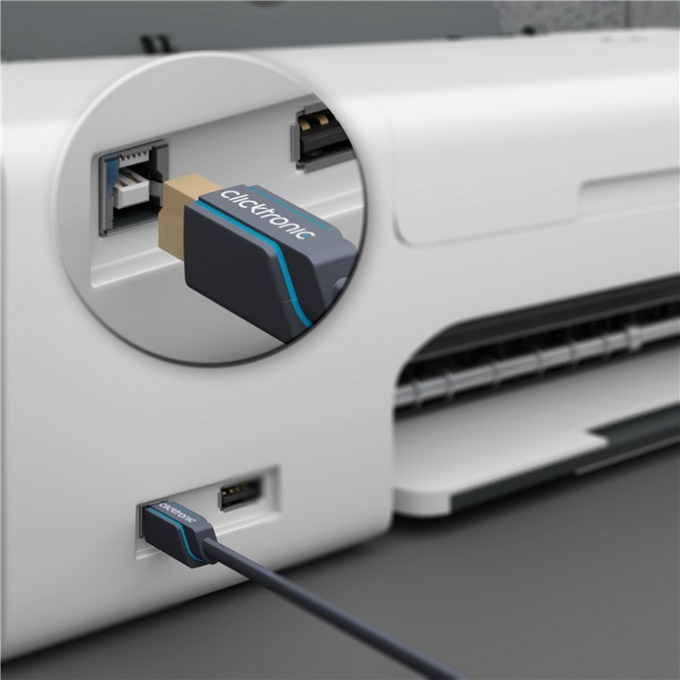 ClickTronic Adapterkabel från USB-A till USB-B 2.0 Premiumkabel | USB A-kontakt USB B 2.0-kontakt | 3,0 m | 480 Mbit/s ClickTronic Adapterkabel från USB-A till USB-B 2.0 Premiumkabel | USB A-kontakt USB B 2.0-kontakt | 3,0 m | 480 Mbit/s