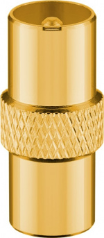 Goobay TV-antennekabel (135 dB), 4x afskærmet forgyldt, koaksial-hunstik > koaksial-stik, 2 m