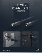 ClickTronic Koaxialkabel Premiumkabel | Koaxialkontakt Koaxialkoppling | 5,0 m | > 95 dB