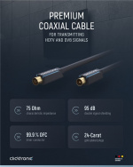 ClickTronic Koaxialkabel Premiumkabel | Koaxialkontakt Koaxialkoppling | 15,0 m | > 95 dB ClickTronic Koaxialkabel Premiumkabel | Koaxialkontakt Koaxialkoppling | 15,0 m | > 95 dB