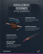 ClickTronic 3,5 mm AUX-kabel, stereo Premiumkabel | 1x 3,5 mm jackplugg 1x 3,5 mm jackplugg | 3,0 m | OFC innerledare