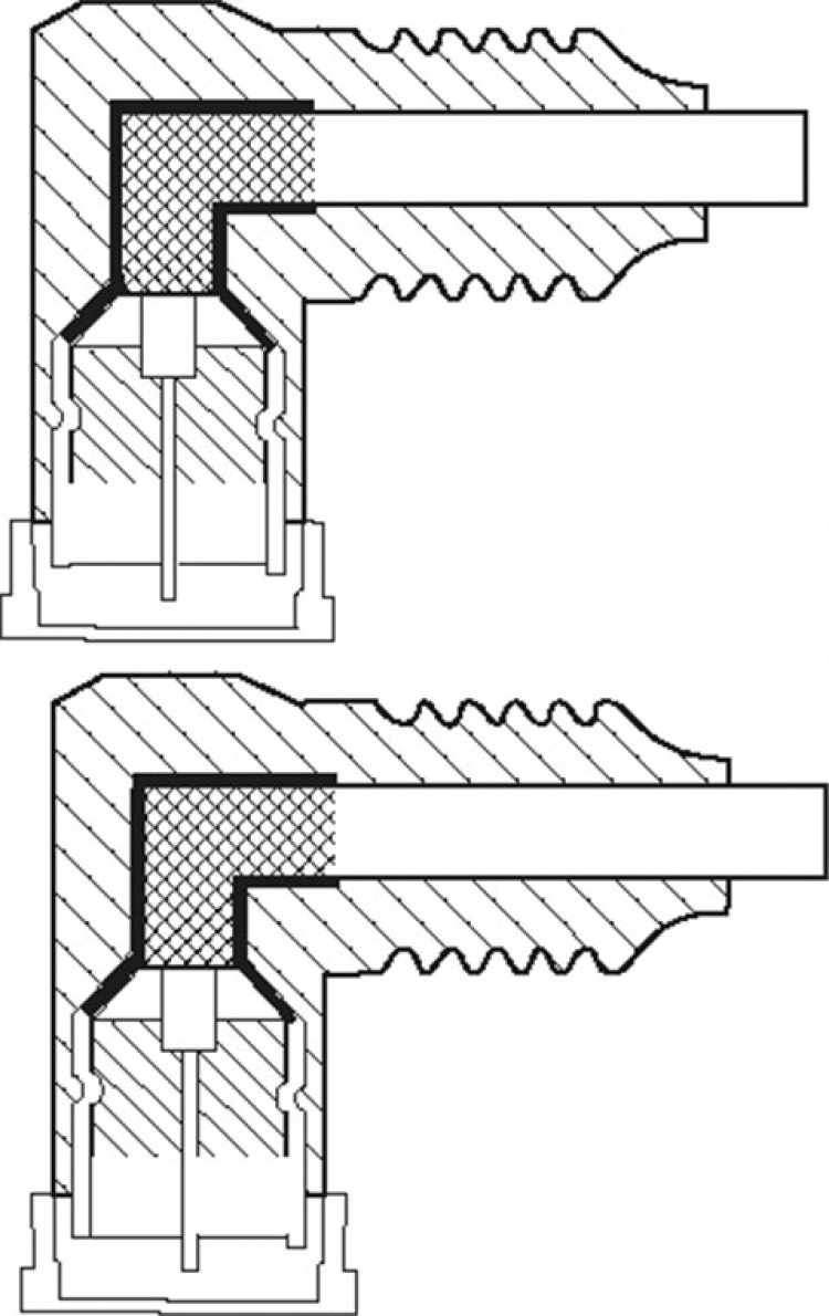 Goobay SAT-antennekabel (135 dB), 4x afskærmet guldbelagt, F-stik 90° > F-stik 90°, 2 m