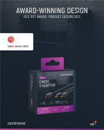 ClickTronic 3,5 mm AUX till RCA-adapterkabel, stereo Premium-kabel | 2x cinch-kontakt 1x 3,5 mm jackuttag | 0,1 m | OFC innerledare ClickTronic 3,5 mm AUX till RCA-adapterkabel, stereo Premium-kabel | 2x cinch-kontakt 1x 3,5 mm jackuttag | 0,1 m | OFC innerledare