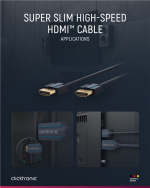 ClickTronic Ultra-Slim Højhastigheds HDMI™-kabel med Ethernet Premium-kabel | 1x HDMI™-stik 1x HDMI™-stik | 0,5 m | UHD 4K @ 60 Hz ClickTronic Ultra-Slim Højhastigheds HDMI™-kabel med Ethernet Premium-kabel | 1x HDMI™-stik 1x HDMI™-stik | 0,5 m | UHD 4K @ 60 Hz