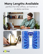 Goobay Slim netværkskabel CAT 6, U/UTP, sort kobberleder (CU), 3 m