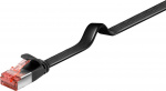 Goobay Flad netværkskabel CAT 6, U/FTP, sort kobberleder (CU), 10 m