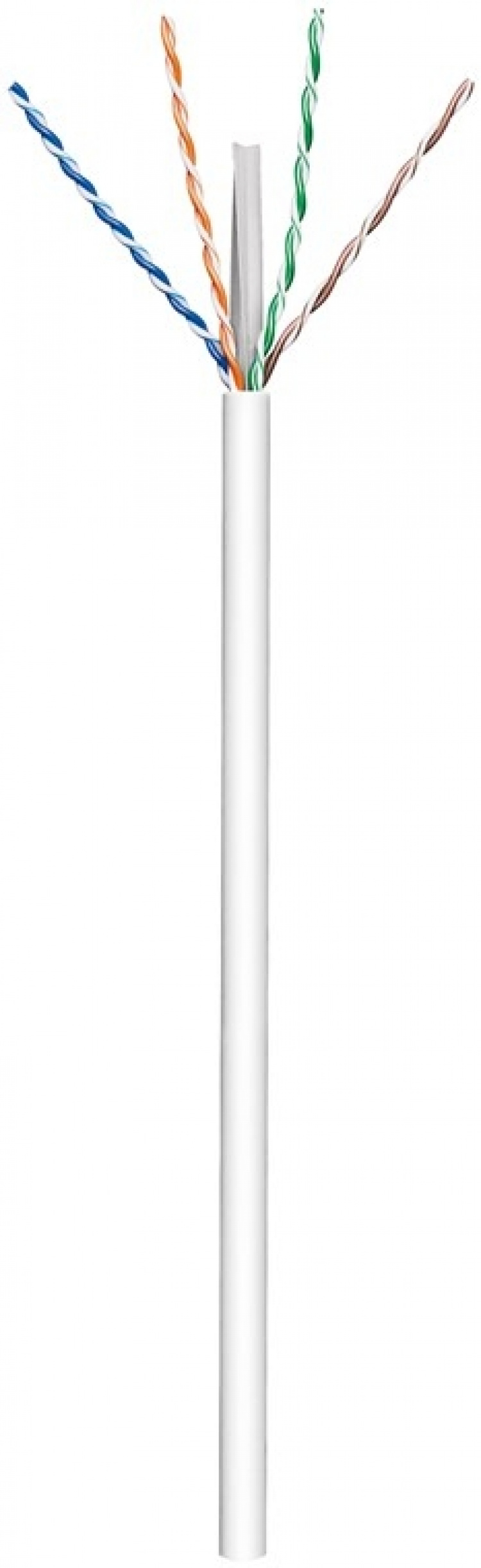 Goobay CAT 6 netværkskabel, U/UTP, hvid CCA kobberblanding til SOHO applikationer, AWG 23/1 (solid), PVC, 100 m