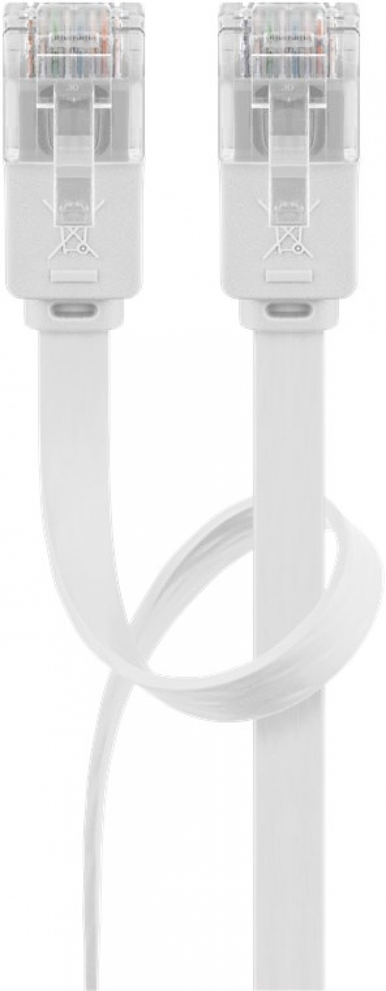 Goobay CAT 6 flad netværkskabel, U/UTP, hvid kobberleder (CU), 1 m Goobay CAT 6 flad netværkskabel, U/UTP, hvid kobberleder (CU), 1 m