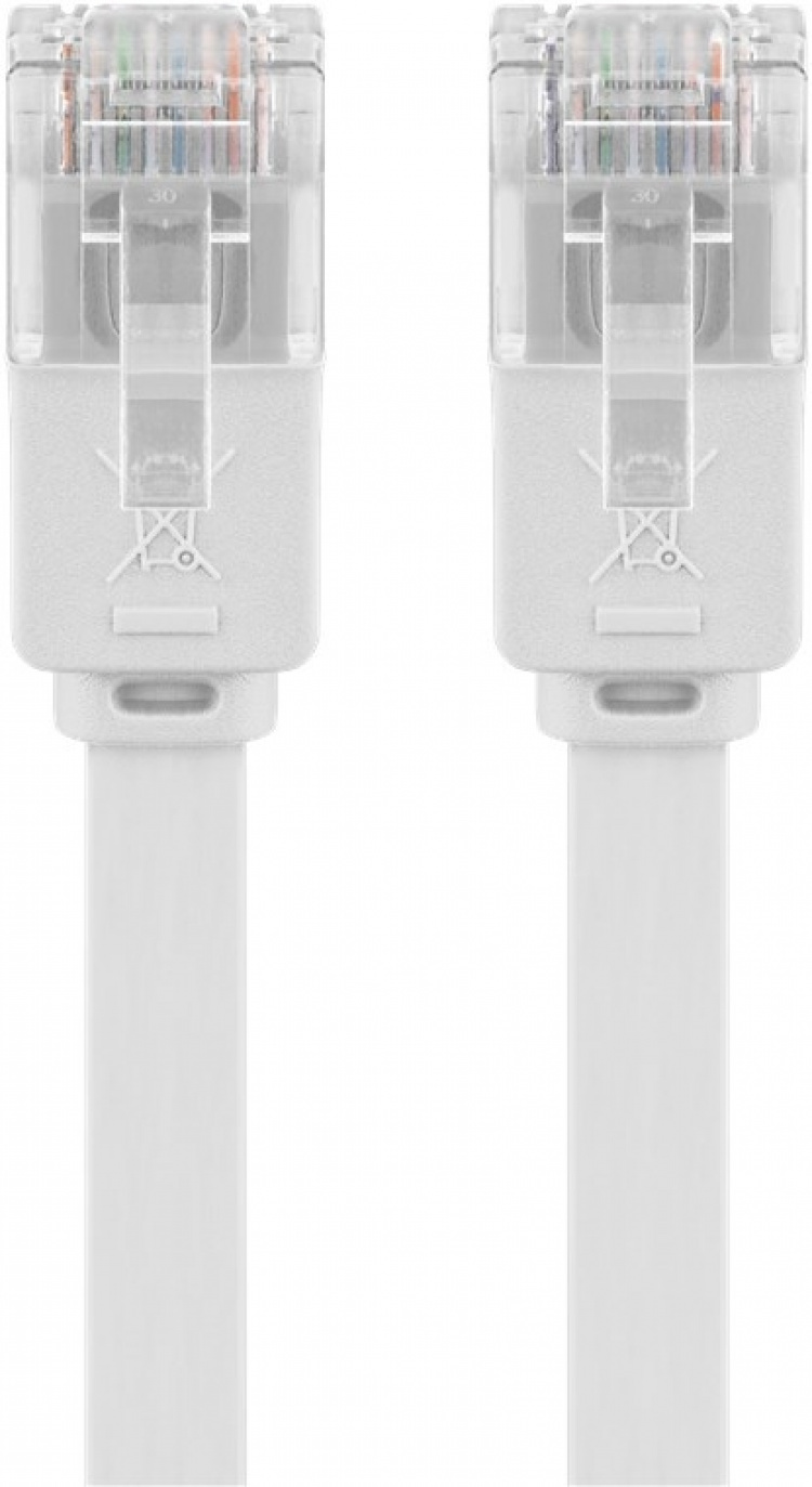 Goobay CAT 6 flad netværkskabel, U/UTP, hvid kobberleder (CU), 15 m Goobay CAT 6 flad netværkskabel, U/UTP, hvid kobberleder (CU), 15 m