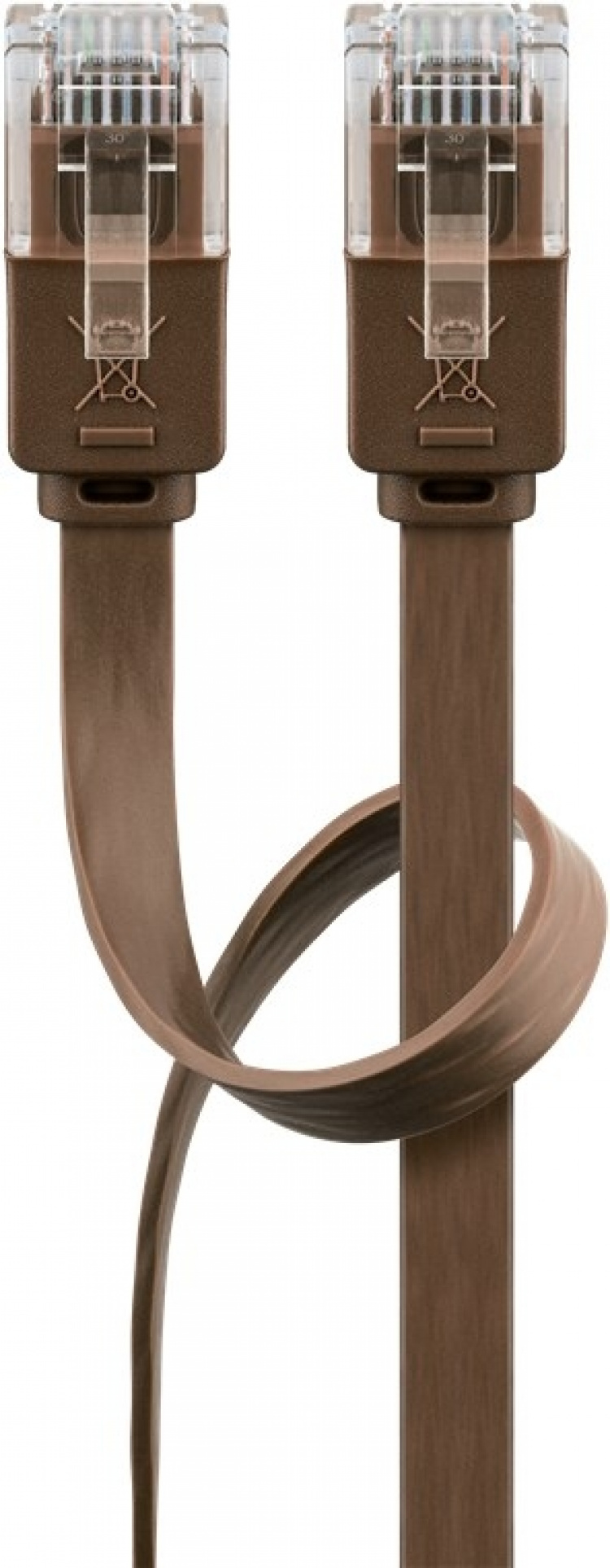 Goobay CAT 6 flad netværkskabel, U/UTP, mørkebrun kobberleder (CU), 15 m Goobay CAT 6 flad netværkskabel, U/UTP, mørkebrun kobberleder (CU), 15 m