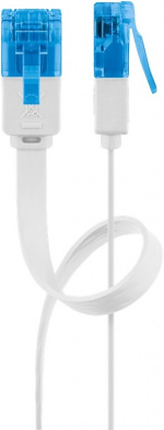 Goobay Flad netværkskabel CAT 6A, U/UTP, hvid kobberleder (CU), 1 m Goobay Flad netværkskabel CAT 6A, U/UTP, hvid kobberleder (CU), 1 m