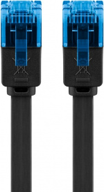 Goobay Flad netværkskabel CAT 6A, U/UTP, sort kobberleder (CU), 3 m Goobay Flad netværkskabel CAT 6A, U/UTP, sort kobberleder (CU), 3 m
