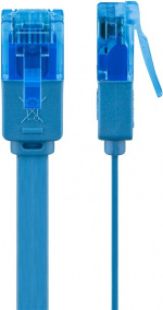 Goobay Flad netværkskabel CAT 6A, U/UTP, blå kobberleder (CU), 5 m Goobay Flad netværkskabel CAT 6A, U/UTP, blå kobberleder (CU), 5 m