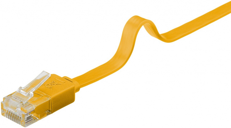 Goobay CAT 6 flad netværkskabel, U/UTP, gul kobberleder (CU), 1.5 m Goobay CAT 6 flad netværkskabel, U/UTP, gul kobberleder (CU), 1.5 m