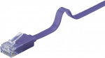 Goobay CAT 6 flad netværkskabel, U/UTP, violet kobberleder (CU), 2 m