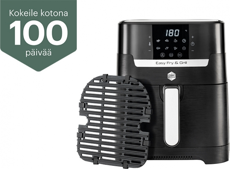 OBH Nordica Easy Fry & Grill Precision Airfryer med grillfunktion, Svart