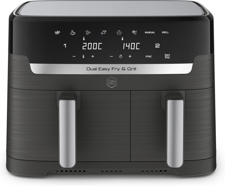 OBH Nordica Dual Easy Fry & Grill -airfryer, 8,3 l