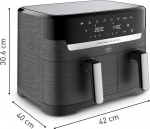 OBH Nordica Dual Easy Fry & Grill -airfryer, 8,3 l