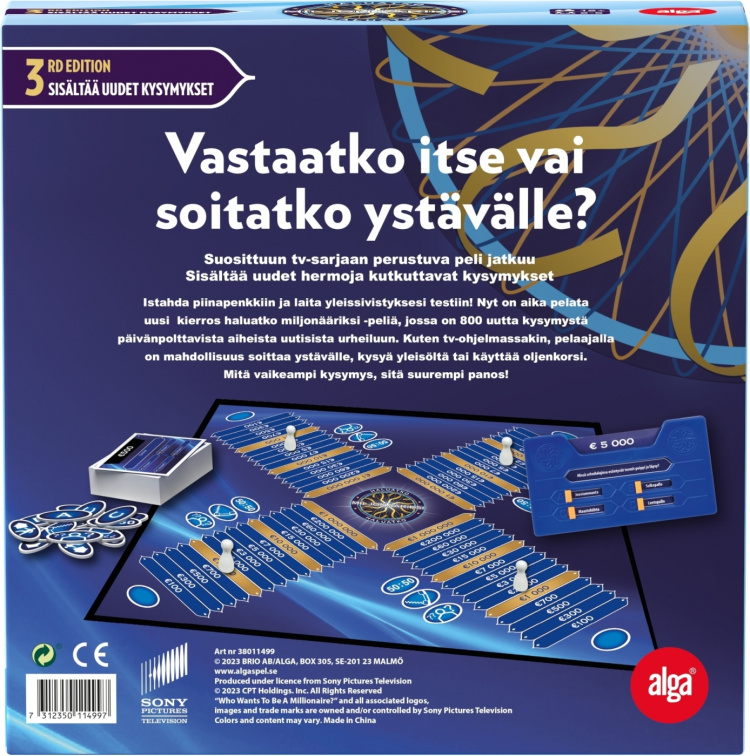 Alga Want to be a Millionaire 3rd Edition brädspel