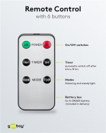 Goobay Set med 5 vita LED riktiga vax stav ljus, inkl. fjärrkontroll Vacker och säker belysningslösning för många områden som hus och loggia, kontor eller skolor Goobay Set med 5 vita LED riktiga vax stav ljus, inkl. fjärrkontroll Vacker och säker belysningslösning för många områden som hus och loggia, kontor eller skolor