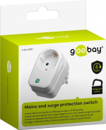Goobay Adapter för uttag med överspänningsskydd överspänningsskyddsbrytare, 1 uttag, vit Goobay Adapter för uttag med överspänningsskydd överspänningsskyddsbrytare, 1 uttag, vit