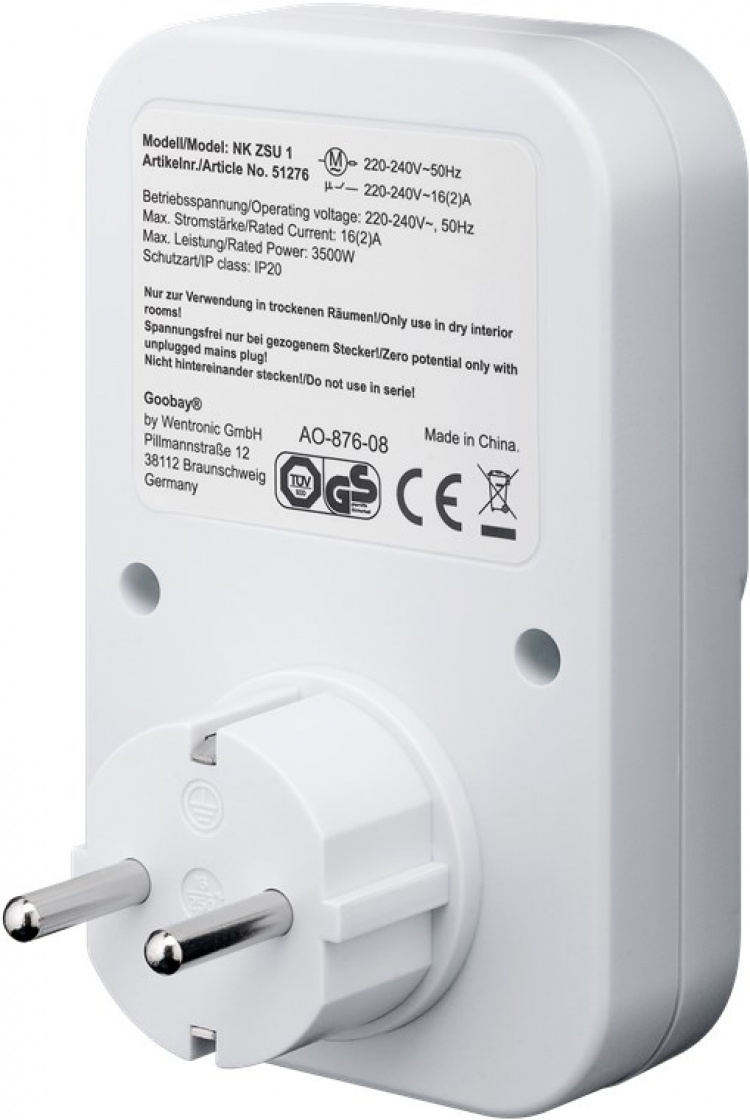 Goobay Set med 2, analog timer Lätt att använda en analog timer