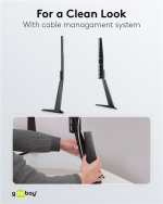 Goobay TV bordsställ för TV-apparater och monitorer mellan 32 och 70 tum (81-178 cm) upp till 50 kg, lutas Goobay TV bordsställ för TV-apparater och monitorer mellan 32 och 70 tum (81-178 cm) upp till 50 kg, lutas