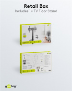 Goobay TV-golvstativ Basic (storlek L) för TV-apparater och bildskärmar mellan 37 och 70 tum (94-178 cm) upp till 40 kg, svängbar Goobay TV-golvstativ Basic (storlek L) för TV-apparater och bildskärmar mellan 37 och 70 tum (94-178 cm) upp till 40 kg, svängbar