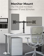 Goobay Dubbel bildskärmsfäste Flex för bildskärmar mellan 17 och 32 tum (43-81 cm) Goobay Dubbel bildskärmsfäste Flex för bildskärmar mellan 17 och 32 tum (43-81 cm)