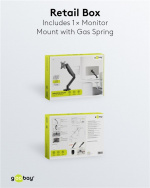 Goobay Skärmfäste med gasfjäder för skärmar mellan 17 och 32 tum (43-81 cm) Goobay Skärmfäste med gasfjäder för skärmar mellan 17 och 32 tum (43-81 cm)