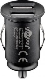 Goobay Dubbel USB-bilsladdare (15,5 W) 15,5 W max. 3,1 A (12/24 V) 2x USB