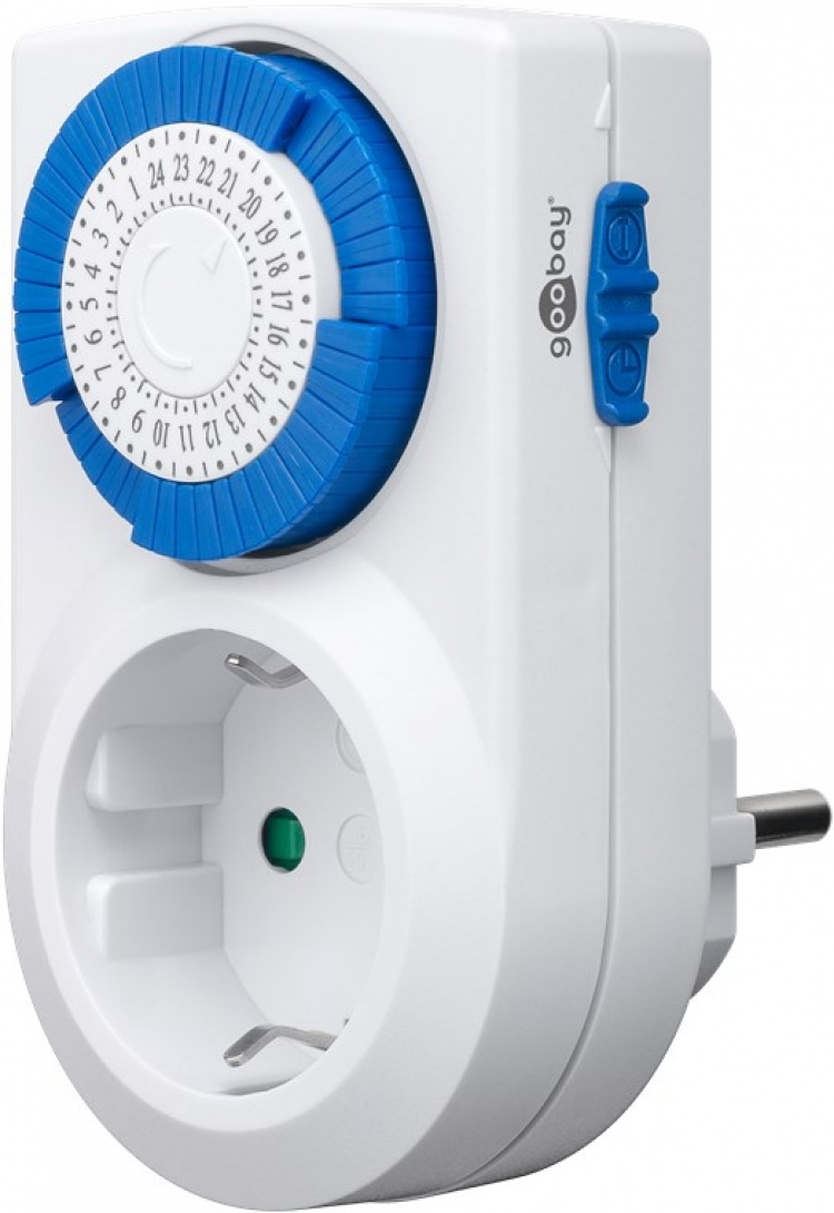 Goobay Analog timer lättmanövrerad mekanisk timer för eluttaget