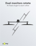 Goobay Dubbel bildskärmsfäste Fix för bildskärmar mellan 17 och 32 tum (43-81 cm) upp till 9 kg Goobay Dubbel bildskärmsfäste Fix för bildskärmar mellan 17 och 32 tum (43-81 cm) upp till 9 kg