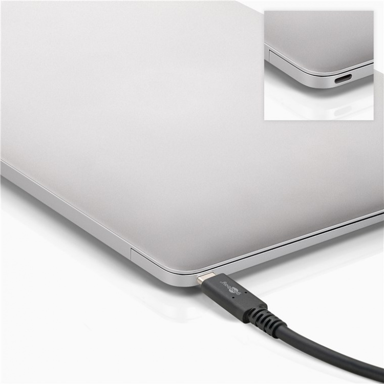 Goobay USB-C™-kabel USB4™ Gen 3x2, 1 m USB-C™-kontakt > USB-C™-kontakt