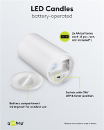 Goobay Set med 3 LED-ljus  Goobay Set med 3 LED-ljus