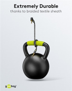 Goobay Ljudanslutningskabel AUX, 3,5 mm stereo, 90°, 0,5 m, Sharkskin Grey Pawl 3,5 mm plugg (3-stift, Stereo) > Pawl 3,5 mm plugg (3-stift, stereo) 90 °