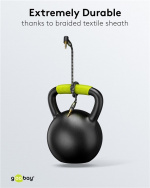 Goobay Ljudanslutningskabel AUX, 3,5 mm stereo, 90°, 5 m, Sharkskin Grey Pawl 3,5 mm plugg (3-stift, Stereo) > Pawl 3,5 mm plugg (3-stift, stereo) 90 °